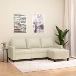 Trivietė sofa vidaXL, smėlio spalvos