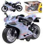 Žaislinis motociklas Diecast, pilkas