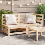 Dvivietė sodo sofa, pu&scaron;ies medienos masyvas