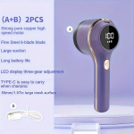 1 rinkinys, elektrinė pūkų surinkimo ma&scaron;inėlė, USB įkrovimas, LED ekranas ,  Violetinė