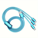 3-in-1 greito įkrovimo USB laidas, Mėlyna