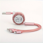 MFI sertifikuotas 3-in-1 USB laidas, Rose Golden