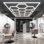 Hexagoninė LED Lubų Lempa 85V-265V Garagei ir Dirbtuvėms., HC-2417-440