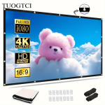 TUOGTCI 3.81m HD Projektoriaus Ekranas - 16:9, Ne&scaron;iojamas ir Lankstus Poliesteris.