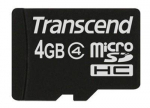 Atminties kortelė telefonui Transcend Micro SDHC 4GB Card Class 4 - TS4GUSDC4
