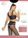 Pėdkelnės moterims Glamour Thin Body 40 DEN, juodos spalvos