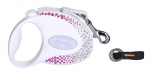 Automatinis pavadėlis Flexi Glam Mother Of Pearl Biay, baltas, įvairių dydžių
