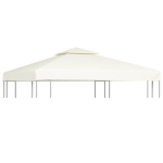 Atsarginis pavėsinės uždangalas, 310g/m&sup2;, kreminė balta, 3x3m