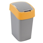 &Scaron;iuk&scaron;liadėžė Curver Flip Bin 50 L, pilka/geltona