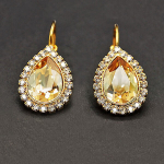 Auskarai su Swarovski kristalais moterims DiamondSky Celestial Drop