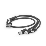 Gembird USB 3-in-1, USB-A/Lightning/USB-C/Micro USB, 1 m
