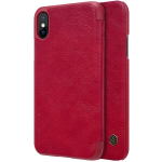 Nillkin Qin original leather case cover for iPhone XS / X red (Red)