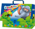 Tvirtas "bambino" Xl dėklas su rankena A4, daugiaspalvis