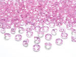Stalo dekoracija kristalai Diamond 12 mm (1 pak / 100 vnt.), &Scaron;viesiai rožinis