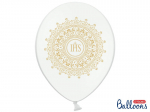 Balionai 30 cm IHS Metallic, balti, 50 vnt.