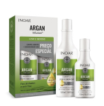 Glotnių ir &scaron;velnių plaukų priežiūros rinkinys INOAR Argan Infusion Smooth and Silky Duo Kit: &scaron;ampūnas, 500 ml + kondicionierius, 250 ml