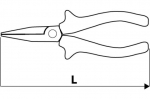 Topex Ilgie tiesios replės, izoliuotos 1000v, 160mm