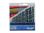 Modeco Hss-r metalo grąžtų rinkinys 1-10mm, 19 vnt.