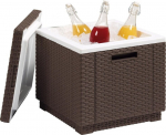 Sodo stalas - daiktadėžė Ice Cube, rudas