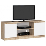 TV staliukas NORE RTV K140, ąžuolo spalvos/baltas