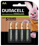Duracell Rechargeable Accu Stay Charged 2500mAh HR6 AA (LR6), 4 vnt.