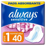 Higieniniai paketai ALWAYS Sensitive Normal Plus, S1, 40 vnt.