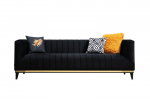 Triivietė sofa Atelier Del Sofa Bellino, juoda