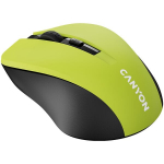 CANYON MW-1, geltona 2,4 GHz belaidė optinė pelė su 3 mygtukais, reguliuojama 800/1200/1600 DPI