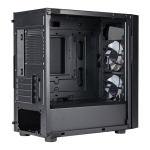 Maitinimo &scaron;altinis PC korpusas Cooler Master CMP 320 - mATX - Juodas - 2 ARGB ventiliatoriai - Universali au&scaron;inimo galimybė