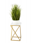 Modernus gėlių stovas Loft, baltas, 40 cm