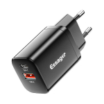 Įkroviklis Essager 'Journey' juodas 30W (PD / QC3.0)