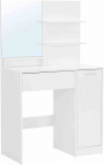 Tualetinis staliukas su veidrodžiu ir spintele 80 cm Eleganti&scaron;kas ir stilingas tualetinis staliukas su lentynomis, stalčiais ir spintele, Tualetinis staliukas su veidrodžiu ir spintele 80 cm Eleganti&scaron;kas ir stilingas tualetinis staliukas su lentynomi ...