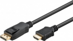 Goobay Displayport į Hdmi kabelis, 1m, juodas