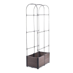 Augalų dėžė su atrama Grow Round Set, 84x42x180 cm