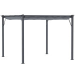 Pergola paviljonas Terasos stogas su stumdomu stogu Sodas Aliuminis Anglies pilka + Tamsiai pilka 3x3x2,23 m