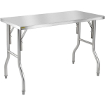 Sulankstomas virtuvinis darbo stalas Vevor,122x61x85cm, sidabrinis