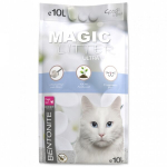 Kačių kraiko smėlis : MAGIC LITTER Bentonite Ultra White 10 L.