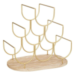 Rivi metalinė vyno lentyna, skirta 6 buteliams