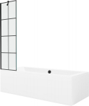 Vonia Mexen Cube su apdaila ir stiklo sienele, 170x80 cm + 50 cm