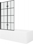 Vonia Mexen Cubik su apdaila ir stiklo sienele, 160x70 cm + 100 cm (II)