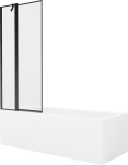 Vonia Mexen Cubik su apdaila ir stiklo sienele, 170x70 cm + 80 cm