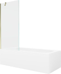 Vonia Mexen Vega su apdaila ir stiklo sienele, 160x70 cm + 80 cm