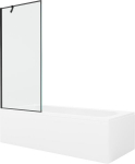 Vonia Mexen Vega su apdaila ir stiklo sienele, 160x70 cm + 80 cm