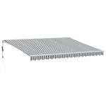 Automatinė i&scaron;traukiama markizė, antracito ir balta, 450x350cm