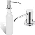 Įmontuojamas skysto muilo dozatorius, 500 ml, sidabrinis