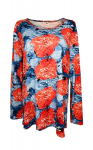 Palaidinė moterims, mėlyna - raudona, XXXXL/5XL
