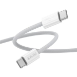 Jellico IP15 Pintinė Audinio iPhone 15 / 16 USB-C į USB-C Duomenų ir Greito PD 60W Įkrovimo Laidas 1m Baltas