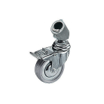 Trikojis - Manfrotto užrakinami ratai 75 mm skersmens 22 mm tvirtinimas, Sidabras
