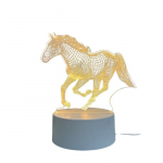 3D LED arklio naktinė lempa