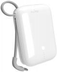 Atsarginis maitinimo &scaron;altinis ("Power Bank") Puro I&scaron;orinė baterija Power Link 10 Plus 10000mAh su integruotu USB-C laidu - baltas